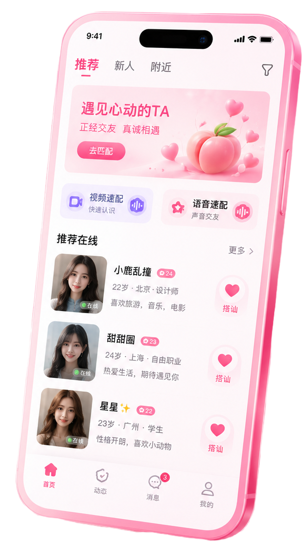 蜜桃视频APP界面示意